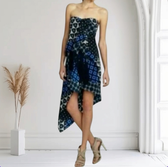 BCBGMAXAZRIA DRESS BOHO SWEETHEAR STRAPLESS/STRAPS PARTY DRESS SZ 0 WONEN SZ 0